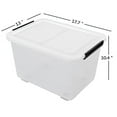thumbnail image 2 of 4-Pack Plastic Large Storage Box with Lid, Latching Storage Box Bin, Clear, 30 L, 2 of 7