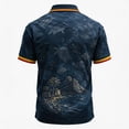 thumbnail image 5 of Colombia 2026 Soccer Cup Fan Jersey for Men, Short Sleeve Polo Shirt with Cityscape & Tricolor Graphic, Breathable Mesh Sports Top, 1 PC Royal Blue XXXL, 5 of 5