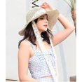 thumbnail image 2 of Women Wide Brim Straw Hat Travel Foldable Summer Beach Sun Hat UPF50+, 2 of 3