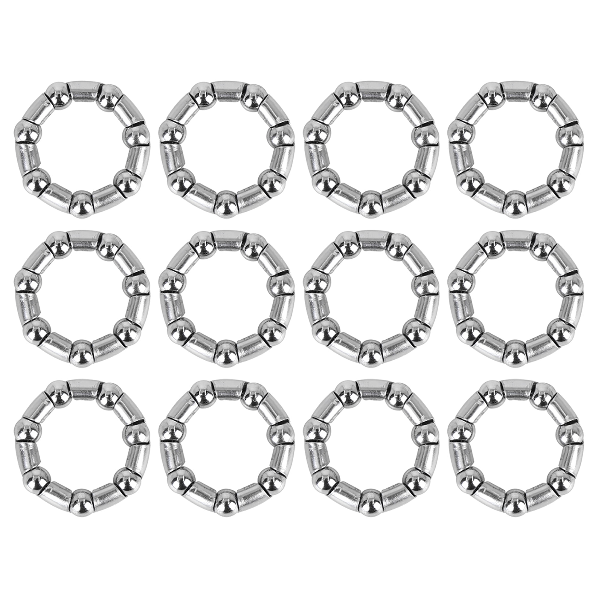 X AUTOHAUX 12pcs 37mm x 7 Ball Bearing Cages Crank Bearings Wheel Bearing Retainer for Bicycle 