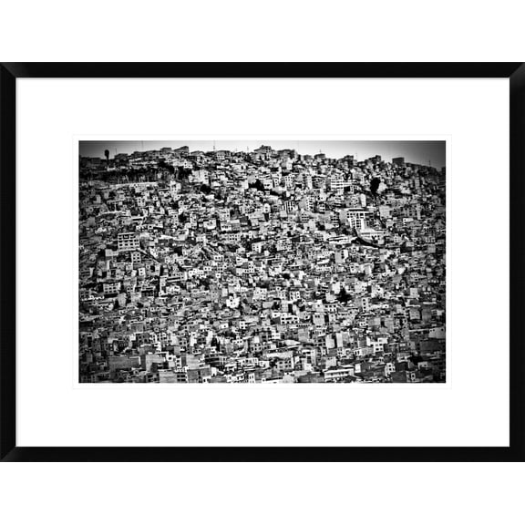 Global Gallery Joel Alvarez 'Favela Village In El Alto, La Paz, Bolivia' Framed Wall Art