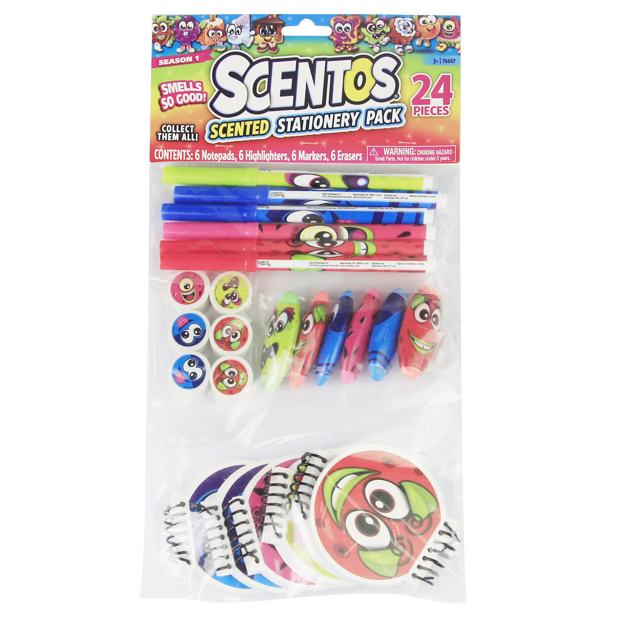 Scented Coloured Mini Fruit Pens Stationery 6 x School Children Highlighters Kid 