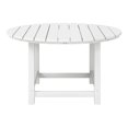 thumbnail image 3 of WestinTrends Malibu Kids Outdoor Patio Furniture HDPE 38" Wide Round Dining Table, White, 3 of 16