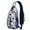 Blue, variant on Farm Animal Pig Print Sling Backpack Lightweight Crossbody Daypack with Cute Cartoon Watercolor Pattern Funny Abstract Floral Artistic Design Aesthetic Anti-theft Travel Bag for Daily Use Outdoor Gym
