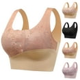 thumbnail image 5 of Lovskoo 2024 Women's Bralettes Cami Bras Printing Push Up Daily Bra Underwear Wirefree Beige, 5 of 5