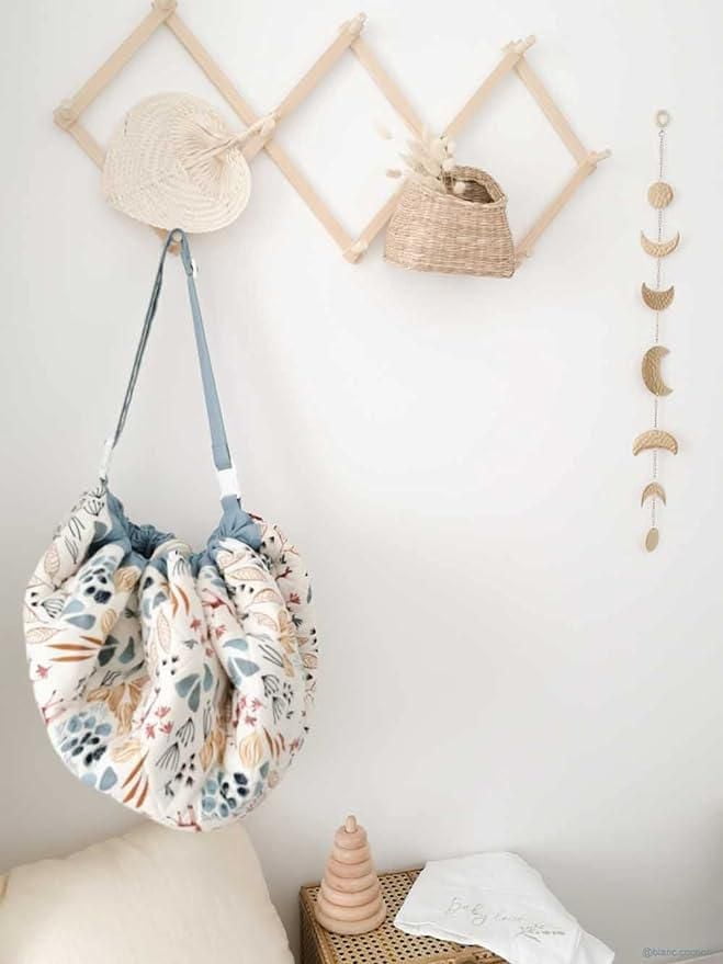 Play & Go - Tapis de Jeu 3-en-1 – Facile à Transporter Partout - Animaux de la Jungle et Feuillage – Sac de Rangement et Sac à Couches – Doux et Sécuritaire pour Nouveau-né à Tout-Petit - 120 cm - PG-