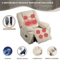 thumbnail image 6 of LITVZ 27in Extra Wide Recliner Chair for Big Man 400lbs, Oversized Power Lift Chair with Heat and Massage Hidden Cup Holder, Adjustable Headrest, Backrest, Lumbar & Footrest for Elderly, 6 of 11