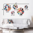 thumbnail image 4 of Designart "Vibrant Pop Art Trend" Geometric Round Wall Art Set Of 5 - Pink Modern Office Room Wall Art Set, 4 of 6