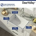 thumbnail image 4 of DeerValley Perch DV-1K116 Farmhouse Kitchen Sink Ceramic with Sink Grid and Strainer in White (24" L x 16" W x 8" H), 4 of 11