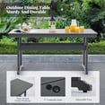 thumbnail image 4 of HDPE Outdoor Dining Set,10-Piece Outdoor Table and Chairs Include 8 Dining Chairs and 2 Pcs 62.5" Patio Dining Table with Umbrella Hole (Gray), 4 of 7