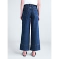 thumbnail image 3 of Free Assembly Women's High Rise Wide Leg Cuffed Ankle Jeans, 27” Inseam, Sizes 0-16, 3 of 5