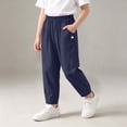 thumbnail image 4 of Children's Printed Elastic Waistband Loose Pants with Pockets Mid Size Outdoor Casual Trousers for School Travel Play, 4 of 9