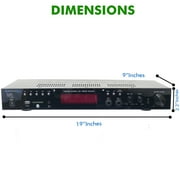 Technical Pro 1200W Integrated Amplifier Dual Mic Inputs USB SD Card MP3 Playback