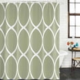 thumbnail image 3 of Sage Green Abstract Waterproof Fabric Shower Curtain,Modern White Geometric Twisted Art Waterproof Fabric Shower Curtain for Bathroom Curtains Bathtubs Shower Curtains with 12 Hooks Stall 48x72in, 3 of 8