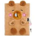 thumbnail image 1 of Cuaderno diario YOYTOO Capybara de felpa con candado para niñas de 5 a 12 años, 1 of 8