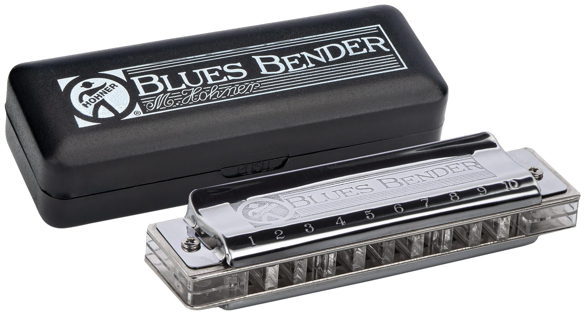 Hohner Blues Bender Harmonica - Key of C w/ Zip Pouch