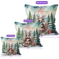 thumbnail image 4 of Merry Christmas Santa Reindeer Antlers Miniature American Shepherd Sleigh Xmas Winter Holiday Pillow Cushion Double Sided MAS Dog Lover Gifts Throw Pillow - 00023, 4 of 4