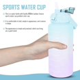 thumbnail image 3 of Hydration Bottle Portable Water Bottle Outdoor Pp Silicone with Handle 1Pack, 3 of 4