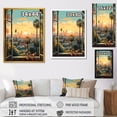 thumbnail image 4 of Designart "Vintage Windows View of Los Angeles III" Floral Framed Wall Art - Traditional Green Window Hallway Framed Wall Art Decor, 4 of 6