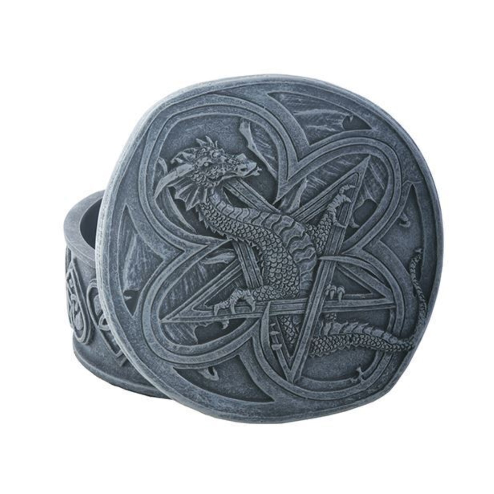 Celtic Knots Dragon Embossed Jewelry Trinket Box Fairy Tale Fantasy Mythical New