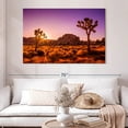 thumbnail image 2 of Elephant Stock Sunlit Joshua Trees Wall Art - Horizontal Canvas Wall Art - Living Room Wall Decor - Floral And Botanical Canvas - Purple And Orange Decor - 51" x 34", 2 of 8