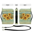 thumbnail image 5 of FOR U DESIGNS Sunflower Wooden Bible Bag with Handle Bible Cover Case for Women Men Size Medium PU Lightweight Bible Bag Tote Bag Washable Bible Book Cover Carrying Case Bible Accessories, 5 of 7