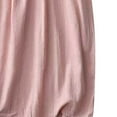 thumbnail image 5 of Ladies Summer Linen Dress Short Sleeve Round Neck Pleated T Shirt Long Maxi Dress Casual Loose Cozy Sleep Dress (L, Yellow), 5 of 5