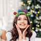 thumbnail image 4 of Diadema navideña, tocado de bola, diademas navideñas de Nochevieja o accesorios para fiestas de disfraces, 4 of 5