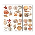 thumbnail image 1 of 6 Sheets of Shell Pattern Bathtub Stickers Self-Adhesive Floor Decals Bathroom Decor, 1 of 7
