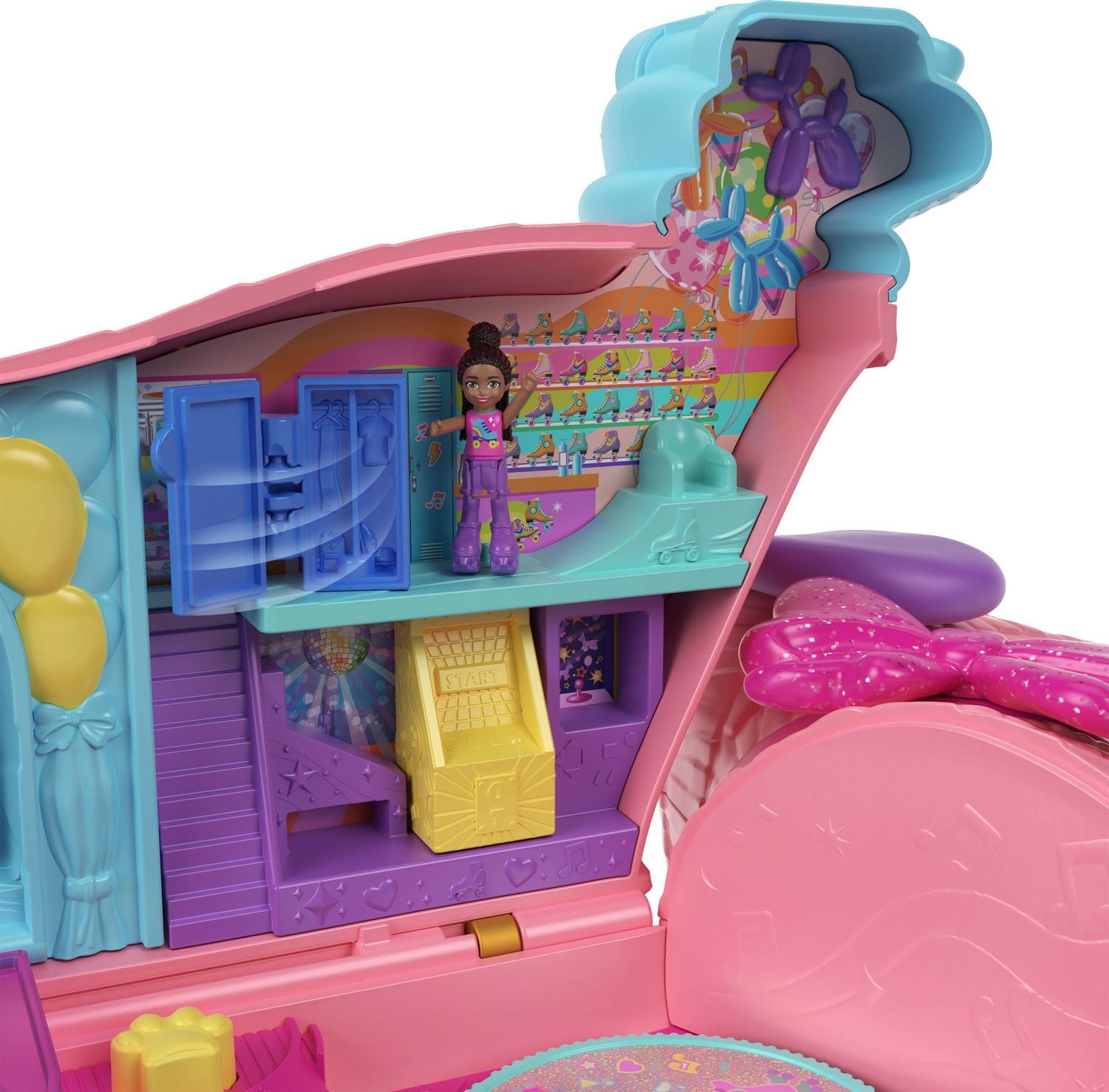Polly Pocket Puppy Party Large Compact 2-in-1 Playset with 2 Dolls & Birthday Accessories
