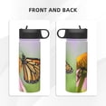 thumbnail image 3 of Yiaed A monarch butterfly Print Water Bottle with Straw Lid, Stainless Steel Double Wall Insulated Water Bottle | Leak-Proof and Spill-Proof Water Bottle, 3 of 8