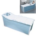 thumbnail image 6 of Foldable Bathtub for Adult Collapsible Bathtub Folding Freestanding Massage Bath Tub for Home Sauna Spa Soaking Bath Sweat Steaming with Lid & Drain Hose, 6 of 10