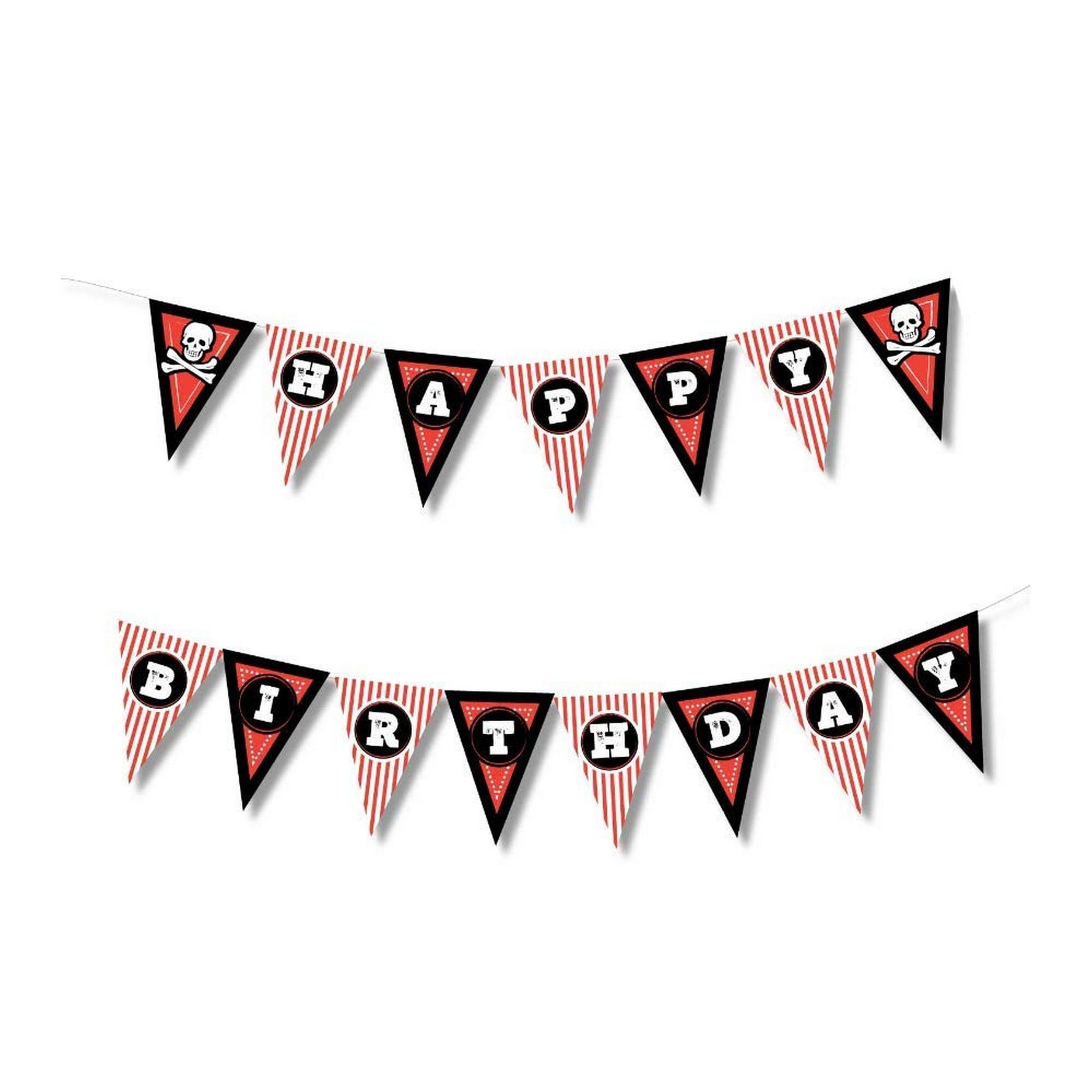 Party Decorations Pirate 4th Birthday Banner x 2 Personalised ANY NAME