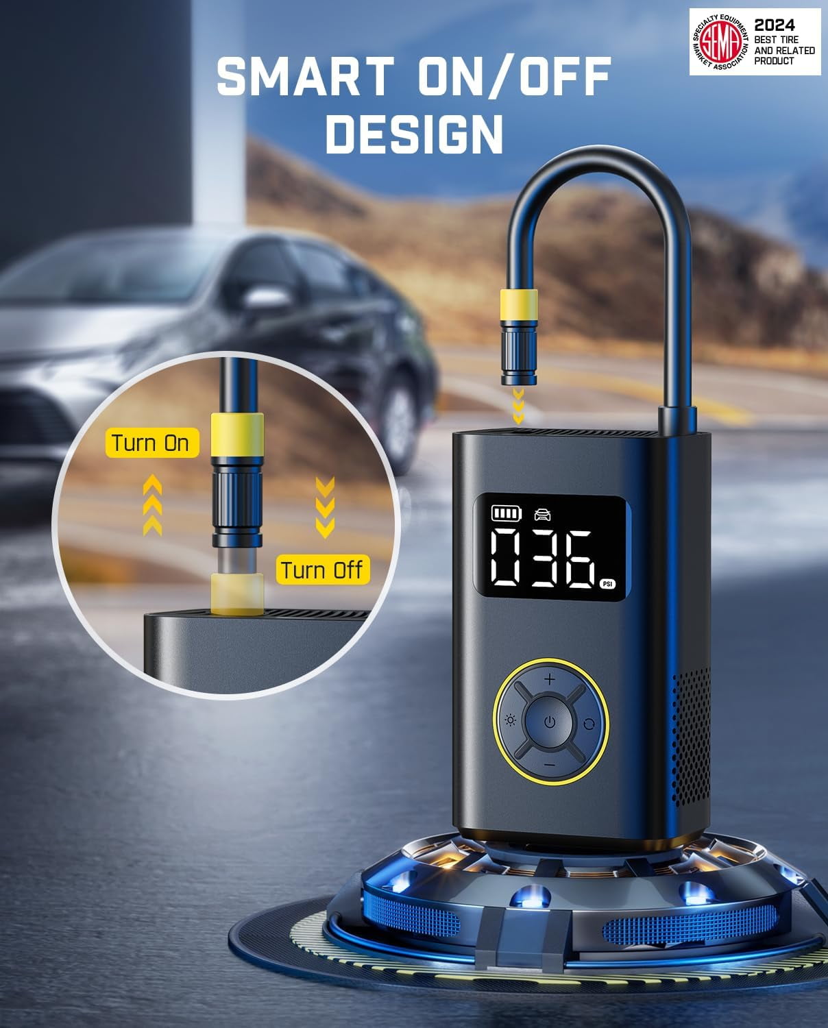 Fanttik X9 Pro Portable Tire Inflator for Compact Car, 1Min Fast Inflate Air Pump with Digital Tire Pressure Gauge, 150PSI Air Compressor for Car, Electric Bikes, Motorcycle, Ball, Deluxe Package