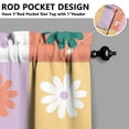thumbnail image 4 of Vintage Wildflower Curtains 36 Inch - 3 Panel Rustic Farmhouse Kitchen Set with Blooming Botanicals, Boho Chic Rod Pocket Design for Country Style, 4 of 5