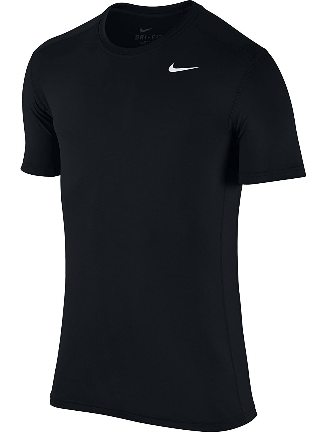 Nike Men's Dri-Fit Base Layer Short Sleeve Stretch Crew Shirt, Black ...