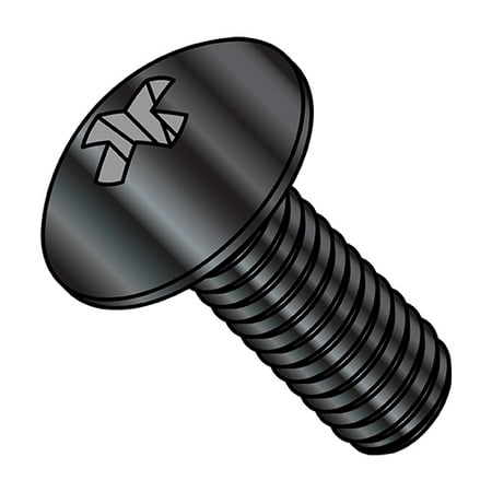 

6-32X3/8 Phillips Truss Machine Screw Fully Threaded Black Oxide (Pack Qty 10 000) BC-0606MPTB