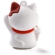 thumbnail image 2 of 2 colgantes de PVC con forma de gato de la suerte de dibujos animados para llaveros, colgante Maneki Neko blanco, colgantes para manualidades, 2 of 3