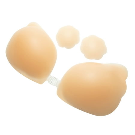 Strapless Bra for Women  Self Adhesive Bra  Silicone Bra  Push Up Invisible Silicone Bras For Dress Wedding Party with Nipple Cover