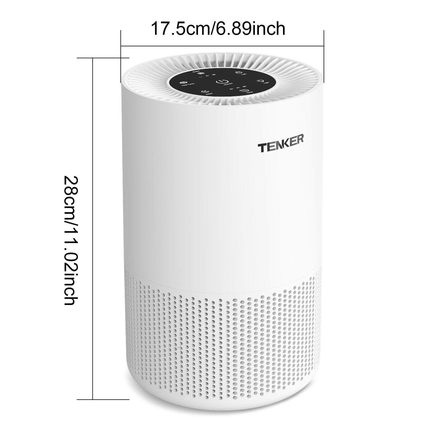 HEPA Air Purifier for Home up to 1200 Sq.ft, Air Purifiers for Allergies and Asthma, Bedroom, Pet Dander & Odor, Dust, Pollen, Wildfire/Smoke, White