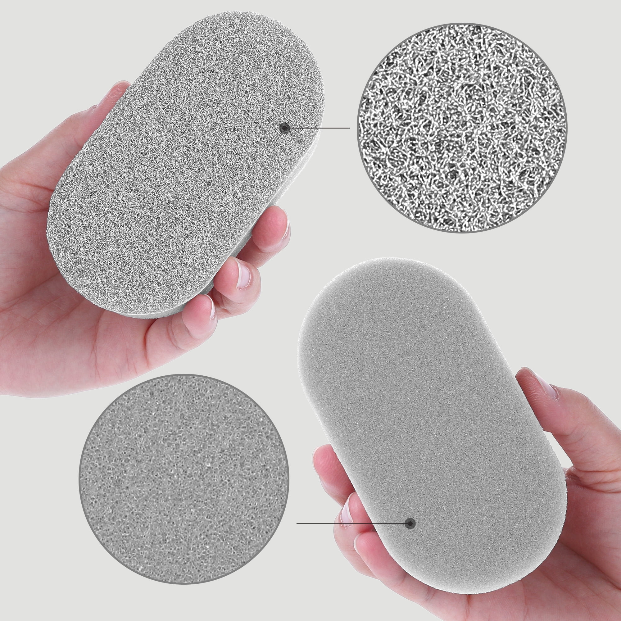 Unique Bargains Kitchen Scrub Sponges Non-Scratch Cleaning Sponge for Household Silver 3