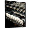 thumbnail image 2 of Designart "Serenity In Black And White Piano Keys" Music Floater Framed Canvas Art Print, 2 of 5