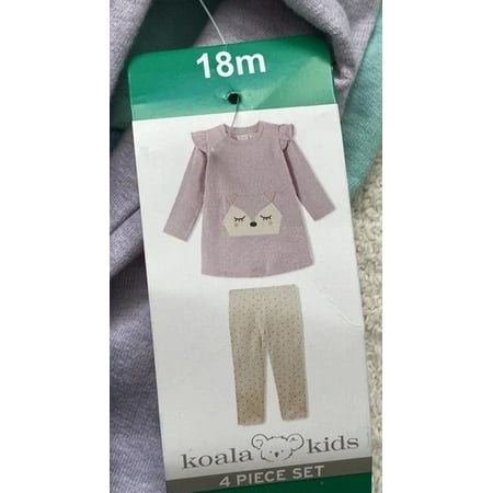 

Koala Kids Girls 4 Piece Set (Fox/Rainbow Purple 4T)