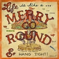 thumbnail image 2 of Kruskamp, Janet 12x12 White Modern Wood Framed Museum Art Print Titled - Life is like a merry-go-round, 2 of 4