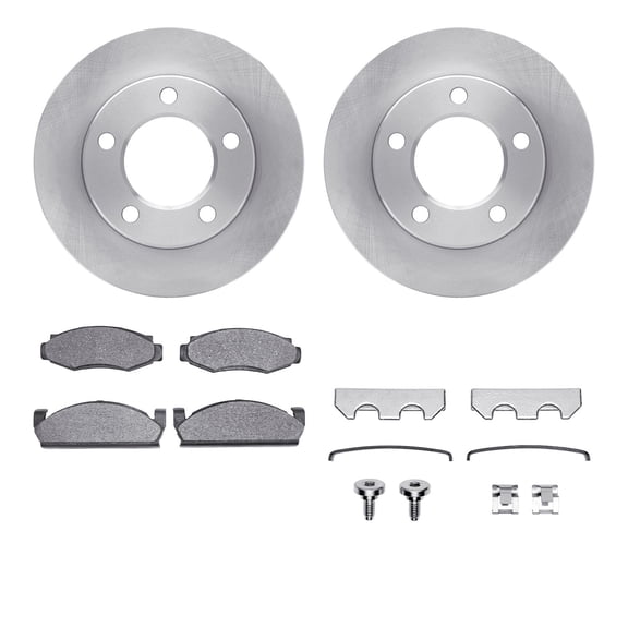 Dynamic Friction Company Front Brake Rotors with 5000 Advanced Brake Pads includes Hardware 6512-42076