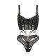 thumbnail image 1 of Gibobby Sujetador De Encaje Para Mujer Conjunto Lencería Tanga Y Bralette con Relleno Stretch Encaje Moda Push Up, Brasier y Pantie Nightwear Pantys Sexy(Negro, CH), 1 of 4