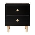 thumbnail image 3 of Namesake Lolly 2-Drawer Modern Wood Nightstand in Black and Natural, 3 of 9
