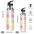 thumbnail image 2 of Yayeee 33oz Insulated Water Bottle Double Wall Stainless Steel with Flip Straw Lid, Gummy Bear Pattern, 2 of 7
