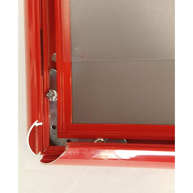Red Snap Poster Frame 8.5 X 11 Inches - Front Load Aluminum Notice