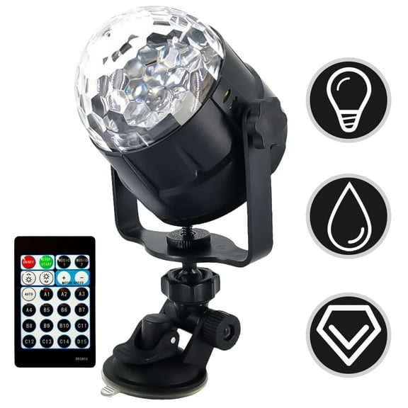 MLINS Black Projection Light for Decoration Made of Plastic with Remote Control 15 Colors USB Powered